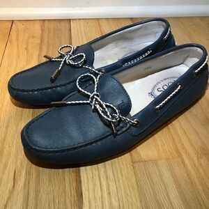 Tod’s Sz 38.5 Blue Boat Shoe Loafers